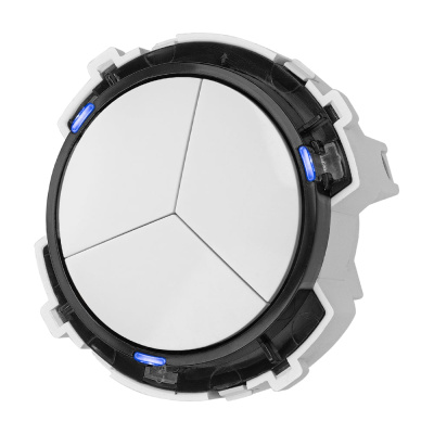 3-клавишный проходной выключатель TDM ELECTRIC 16а 250в кнопочный механизм белый, "байкал"