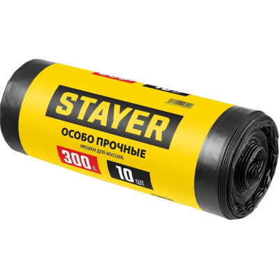 Строительные особопрочные мусорные мешки STAYER Heavy Duty 300 л, 10 шт