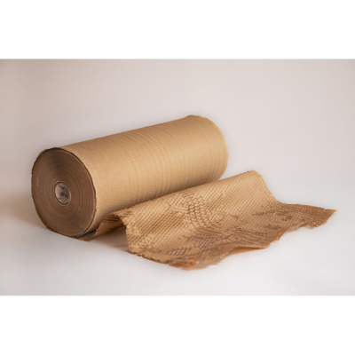 Крафт-бумага сетчатая (сотовая) БумАльтернатива PerfectoPack, бурая, 250м (420м)