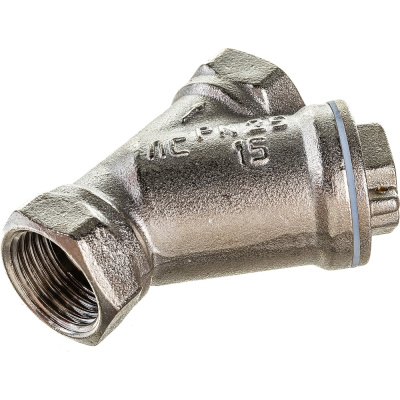 Cетчатый фильтр для воды VALFEX 1/2" ВР/ВР никелированная латунь, под пломбу 46Б5фт1