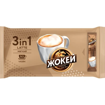 Кофе Жокей Мягкий 3 в 1 раств. 50 пак/уп, 1299-08