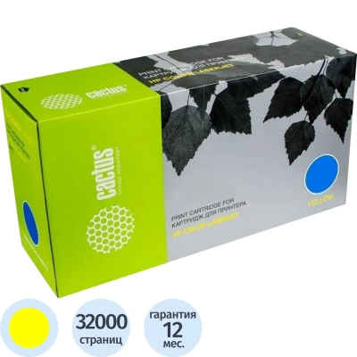Картридж лазерный CACTUS (CS-CF302A) для HP Color LaserJet Ent M880, желтый, ресурс 32000 страниц