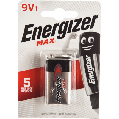 Щелочная батарейка Energizer 6LR61 MAX 9В бл/1