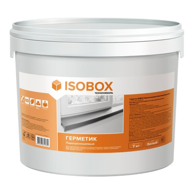 Герметик Технониколь ISOBOX Паропроницаемый Акриловый (наружный А), 7кг
