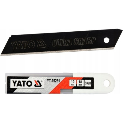 Лезвия для ножа YATO 18мм, SK2H -10шт YT-75261 371575261 092 1