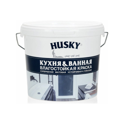 Краска для кухонь и ванных комнат HUSKY 5 л