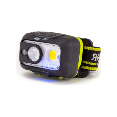 Налобный фонарь ЯРКИЙ ЛУЧ LH-450A MA-HALO 5W LED +3W COB max.400лм, 3режима, включается взмахом, Li-Ion