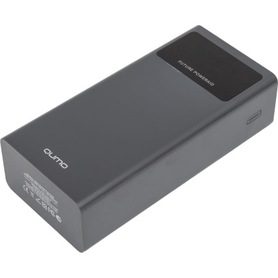Портативное зарядное устройство QUMO Future PowerAid 30000mAh PD20W + QC22,5W (FPA-30C-S1), цвет темно-серый