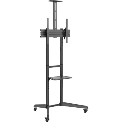 Стойка Uniteki ST006AVB, напольн, 37-70, с полками, на колёсах, чёрн(22835)