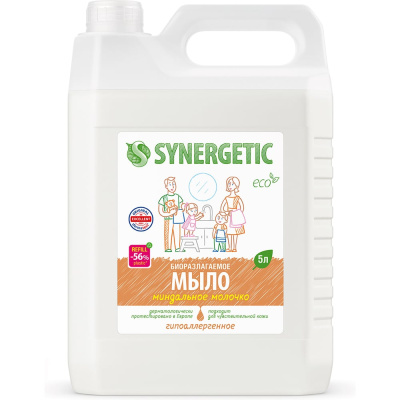 Мыло жидкое Synergetic Миндальное молочко 5л