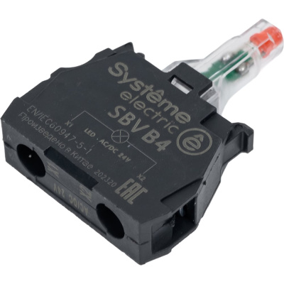 Световой блок Systeme Electric красный LED 24В DC SBVB4