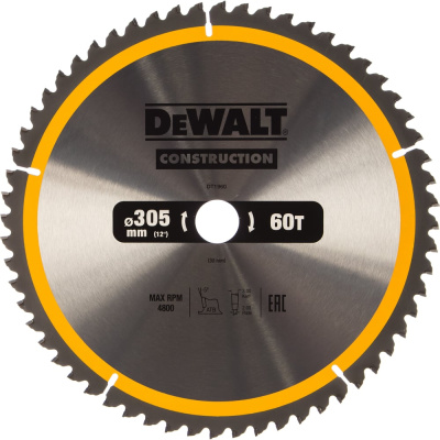 Пильный диск Dewalt DT1960 CONSTRUCT