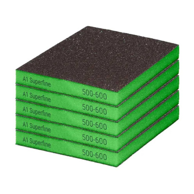 Губка двухсторонняя A1 Superfine green 5 шт