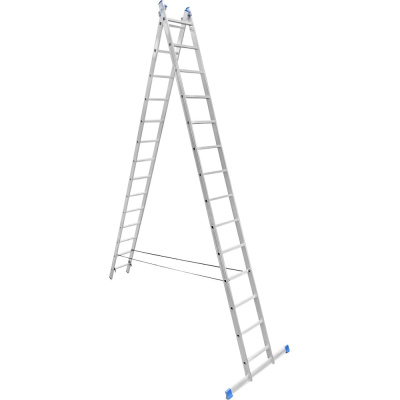Алюминиевая двухсекционная лестница LadderBel 14 ступеней