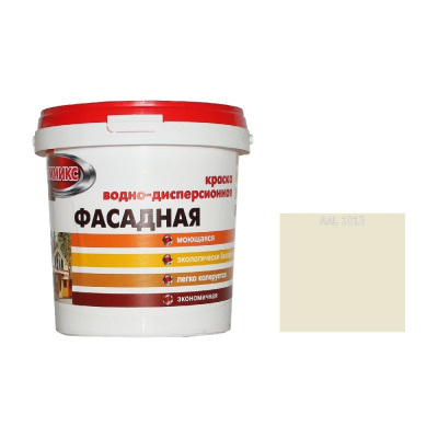 Краска Эммикс ВД для наружных работ моющаяся RAL 1013 (вед 0,9 л/1,4 кг)