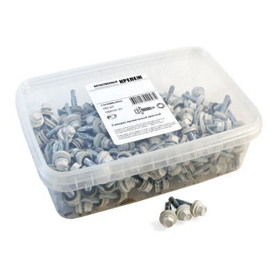 Кровельный саморез качественный крепеж 5.5/25 RAL9003250 белый (250 шт.)