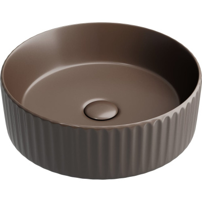 Накладная чаша умывальник Ceramicanova Element круглая (цвет темно-коричневый матовый) 360 360 115мм