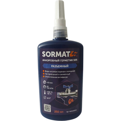 Герметик для резьбовых соединений 505, разборный, 250 ml SORMAT