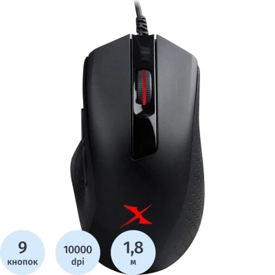 Мышь компьютерная A4Tech Bloody (X5 Max) черный/оптическая/10000dpi/9кн