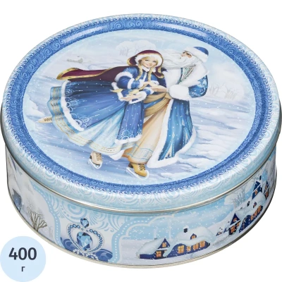 Печенье REGNUM сдобное в сахарной обсыпке коньки, ж/б, 400г МС-1-1