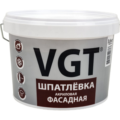 Фасадная шпатлевка 3,6 кг VGT