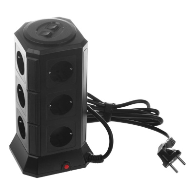 Qumo Tower Pro – настоящие сетевые фильтры в форм факторе “башни”, они оснащены евророзетками с заземлением, которые