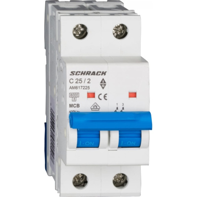Автоматический выключатель Schrack Technik AM 6кА, 2P, С, 25A