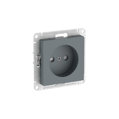Розетка Systeme Electric ATLASDESIGN без заземления, со шторками, 16А, мех., быстрозажим. клем., грифель