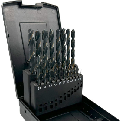 Набор сверл по металлу MKSS Toolbox 4427KS HSS-G 4241, DIN 338 1-10мм, 19шт