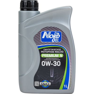 Современное высокопроизводительное моторное масло NORD OIL PREMIUM N 0W-30 SN/CF со сниженной низкотемпературной