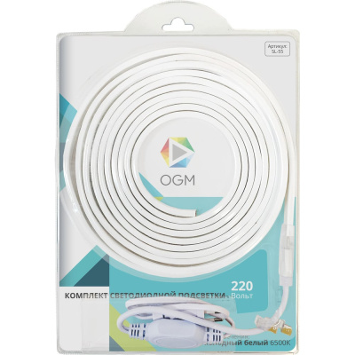 В состав готового комплекта от OGM входит 5 метров светодиодной ленты