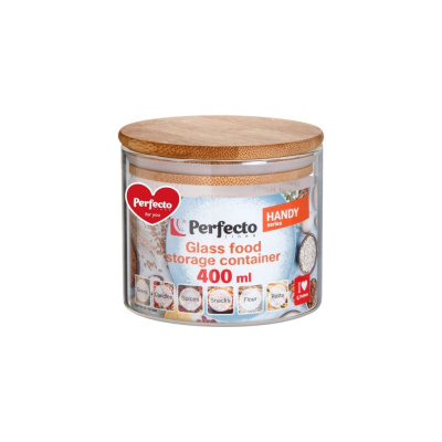 Стеклянная банка для сыпучих продуктов PERFECTO LINEA 400 мл, серия Handy 34-102400