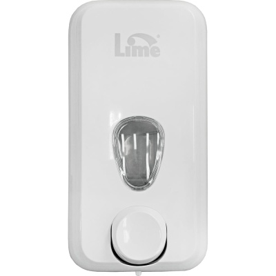 Диспенсер для жидкого мыла LIME 1 л, заливной, белый
