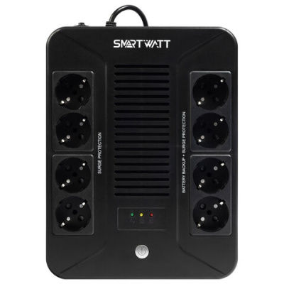 Источник бесперебойного питания SMARTWATT UPS SAFE PRO 1050, 1050 ВА (630 Вт), 8 розеток, 3703020270006