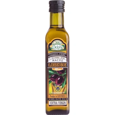 Масло Delphi Extra virgin olive oil с Крита оливковое нераф в/к ст/б, 0,25л