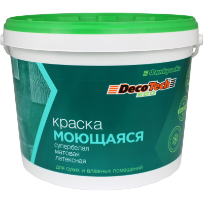 Краска в/э DecoTech Eco, моющаяся, 14кг, oсновной 00-00014131