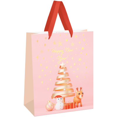 Пакет подарочный 26*32*12см MESHU "Christmas tale", фольга, матовая ламинация