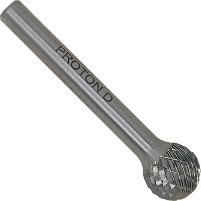 Бор-фреза PROTON твердосплавная сферическая 12x6х10x45R, тип D, (D 12 хв.6)