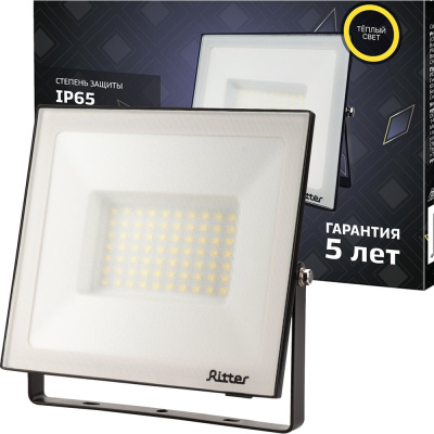 Светодиодный прожектор RITTER Profi гарантия 5 лет 100лм/Вт 70 Вт 2700К
