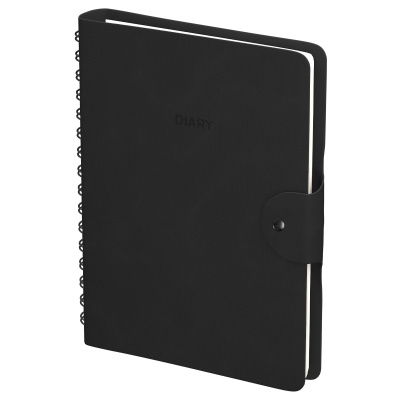 Ежедневник недатированный, А5, 136л., кожзам, Berlingo "Diary", черный