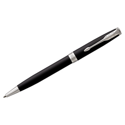 Ручка шариковая PARKER SONNET MATT BLACK CT черный 0,8мм,шар1,0мм, 1931524