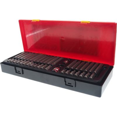 Набор бит TORX HEX SPLINE JTC с адаптерами 3/8" 1/2" в кейсе 40 предметов