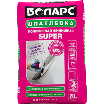Финишная шпатлевка БОЛАРС СУПЕР/SUPER 2100 20 кг