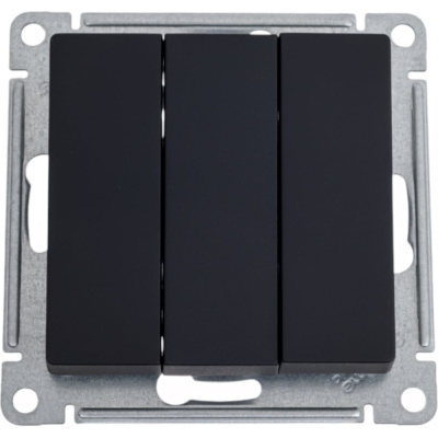 Механизм Systeme Electric (ранее Schneider Electric) серии AtlasDesign в цвете карбон выключателя 3-клавишного.подходит
