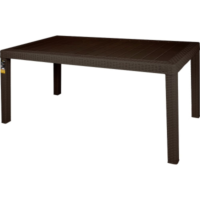 Стол садовый INGREEN Rattan 153,2x78,9x70,1 см, горький шоколад