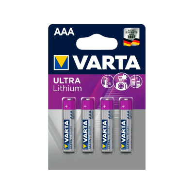 Батарейка Varta ULTRA FR03 AAA BL4 Lithium 1.5V (6103)