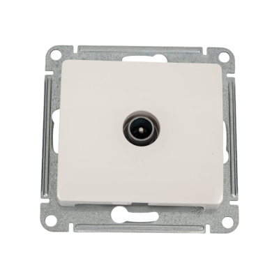 TV розетка Systeme Electric Glossa Молочная оконечная 1DB