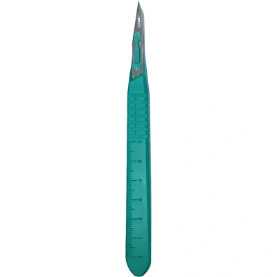 Скальпель хирург, однор., лезвие из нерж.стали р-11, RIBBEL 10шт/уп