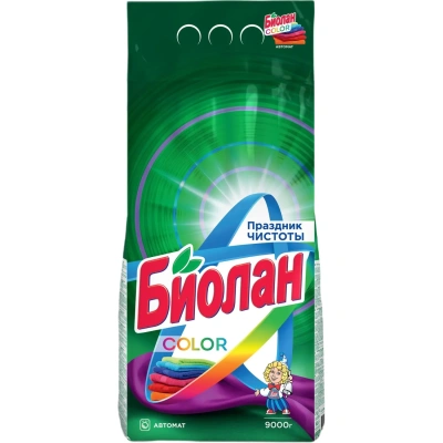 Порошок стиральный СМС Биолан Color Автомат 9000гр