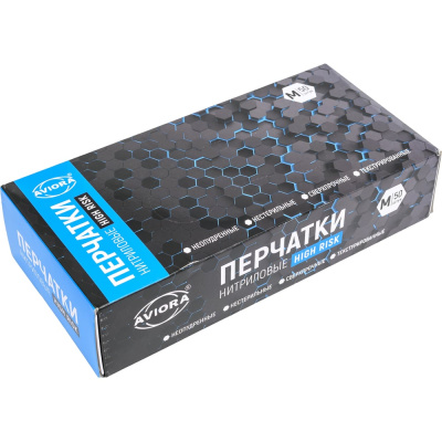 Нитриловые перчатки AVIORA HIGH RISK р.M, 50 шт